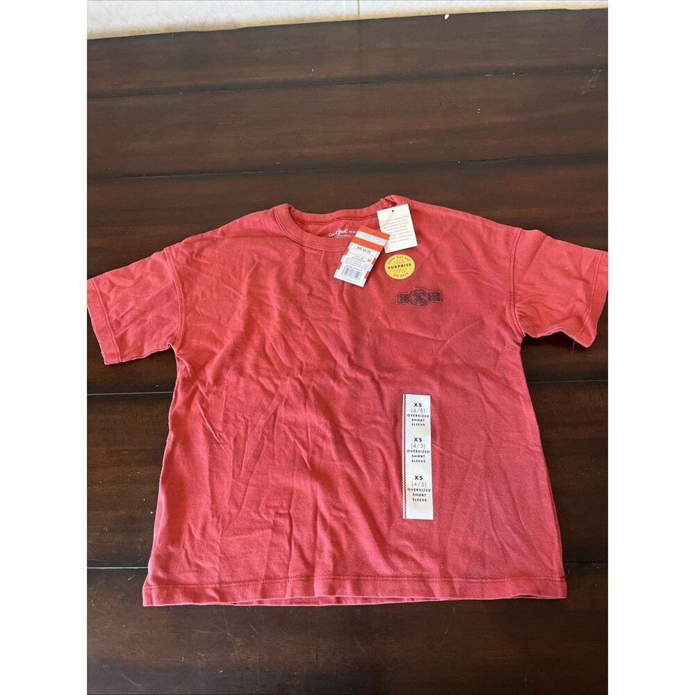 Cat&Jack Boys Xs4/5 Red Shirt